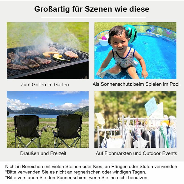 Terrassen-Sonnenschirm wasserdicht Regenschirm