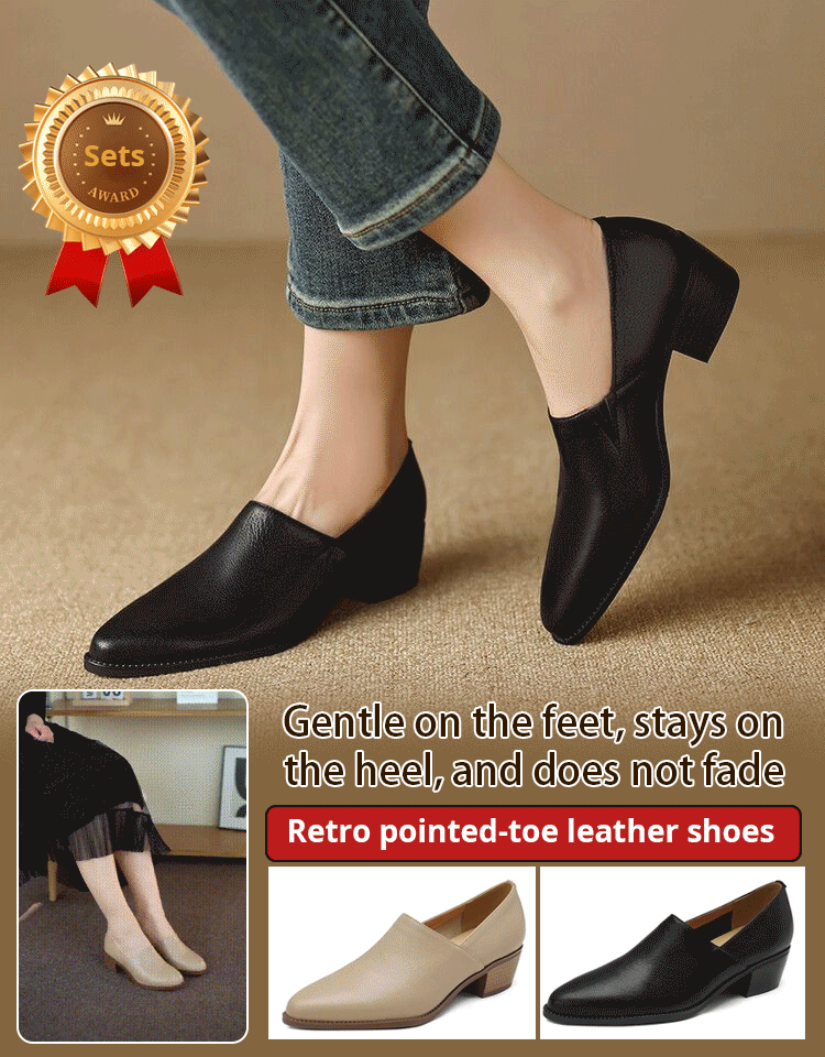 Vintage pointed toe lambskin shoes