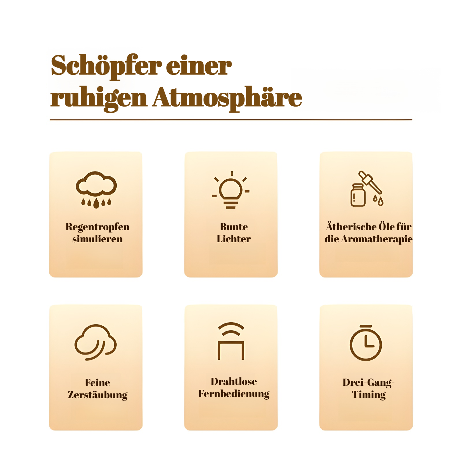 Buntes Atemlicht der Aromatherapie Maschine in verschiedenen Farben