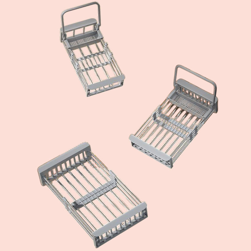 折りたたみ式シンク収納ラック（引き込み式）