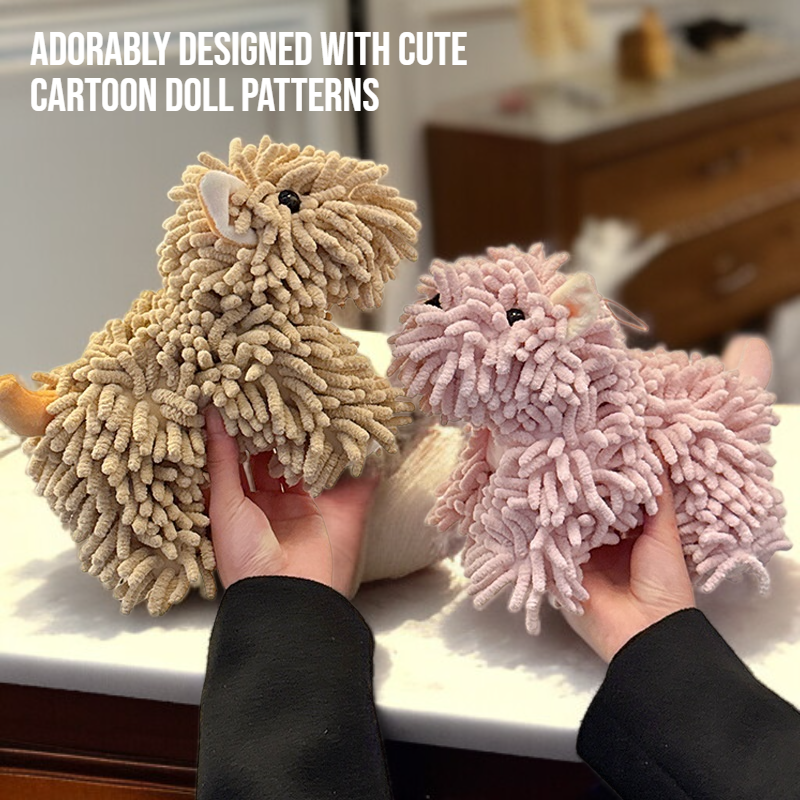Cute cartoon doll hand towel