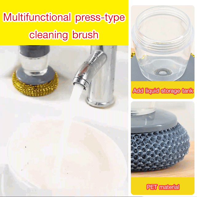 Multifunctional press-type cleaning brush