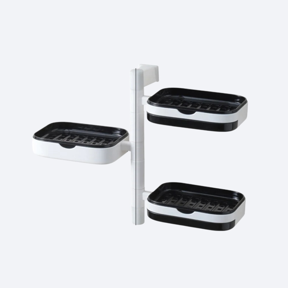 벽에 고정할 때 구멍을 뚫지 않아도 되는 비누 거치대