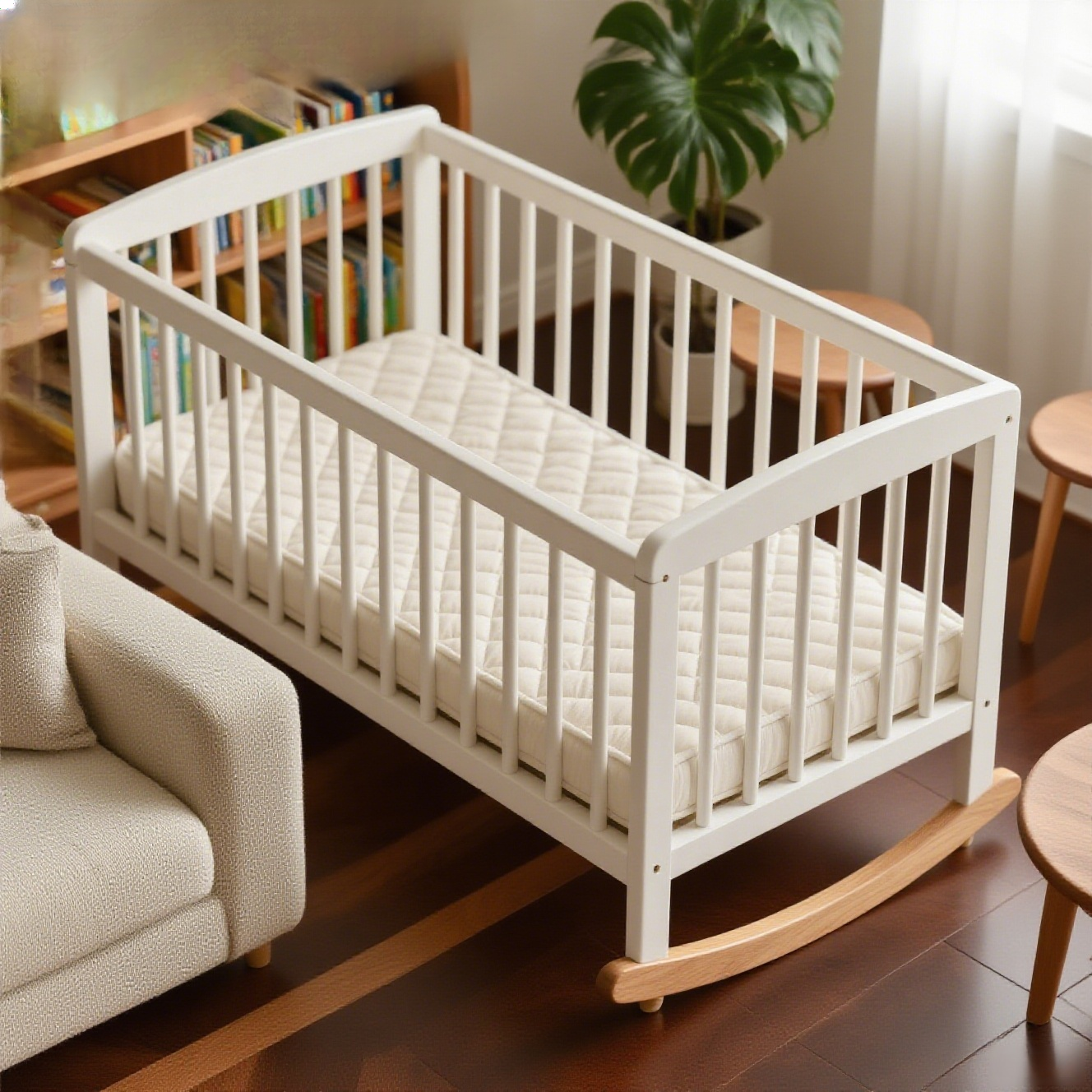 dřevěnou postýlku