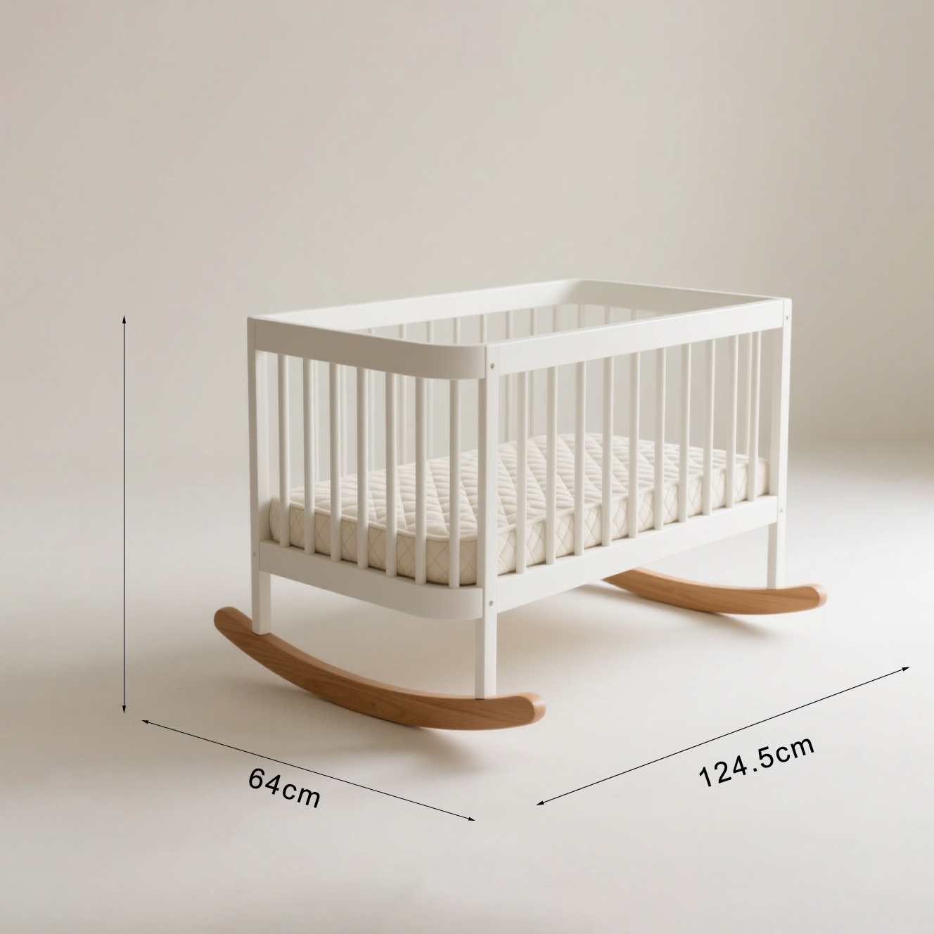 Elegantní dřevěná kolébka pro miminka