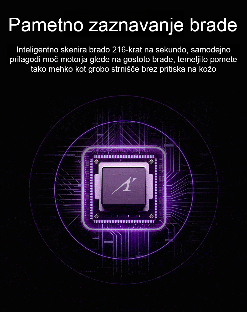 Nov mini električni brivnik z dvojno glavo