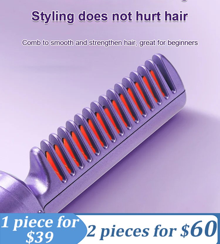 Rechargeable Negative Ion Hair Straightening Comb