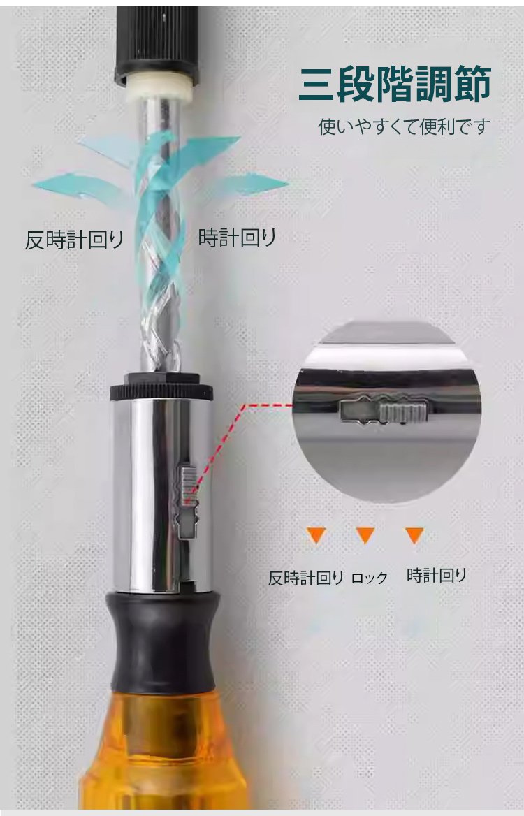 手にフィットするデザインのドライバー