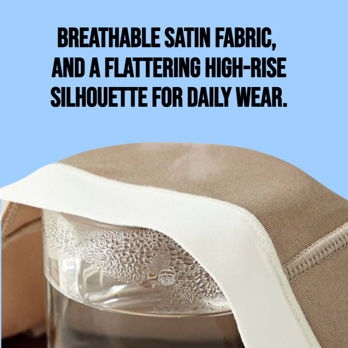 Light luxury satin high waisted shapewear underwear