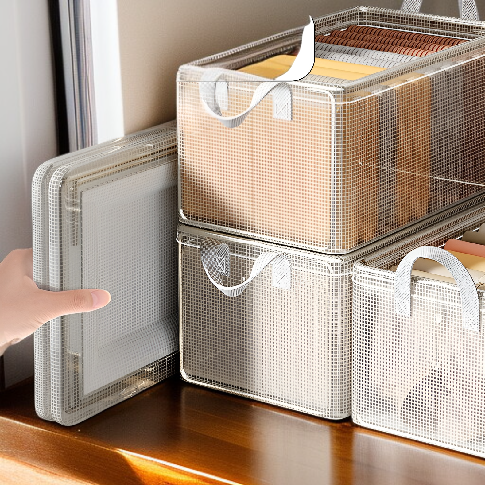 8個パック 衣類収納ボックス 家庭用衣類・パンツ収納ボックス ワードローブ 階層型収納 アーティファクト収納フレーム バスケット