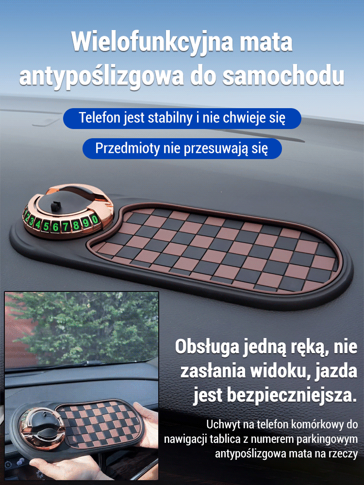Wielofunkcyjna mata antypoślizgowa do samochodu