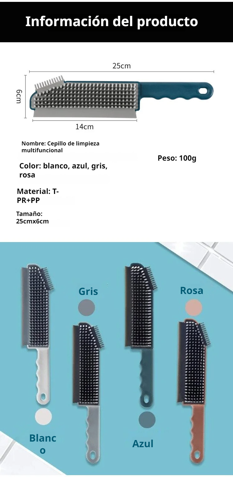 Cepillo de limpieza multifuncional de silicona en diferentes colores