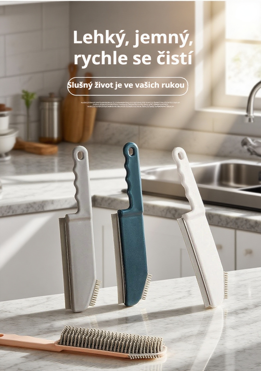 Multifunkční čisticí kartáč na dlaždice