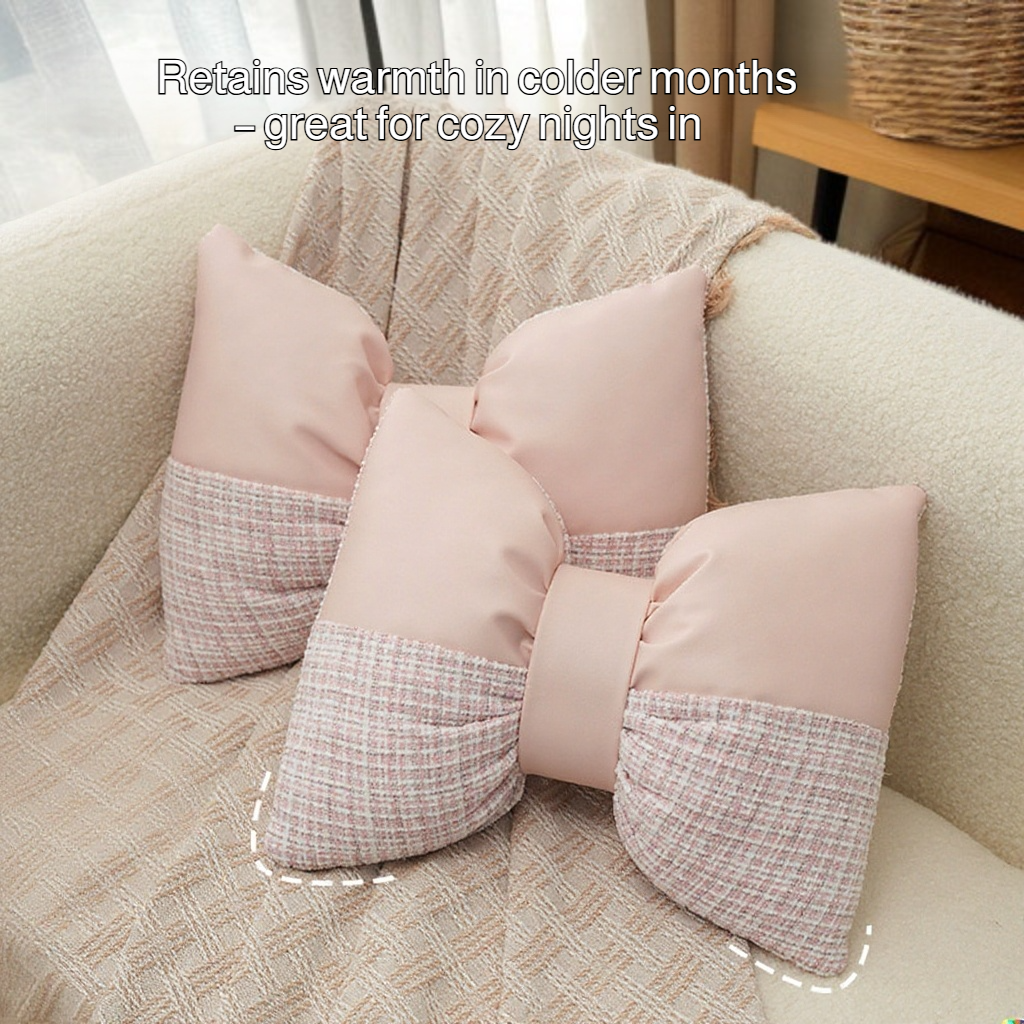 plush bow pillow