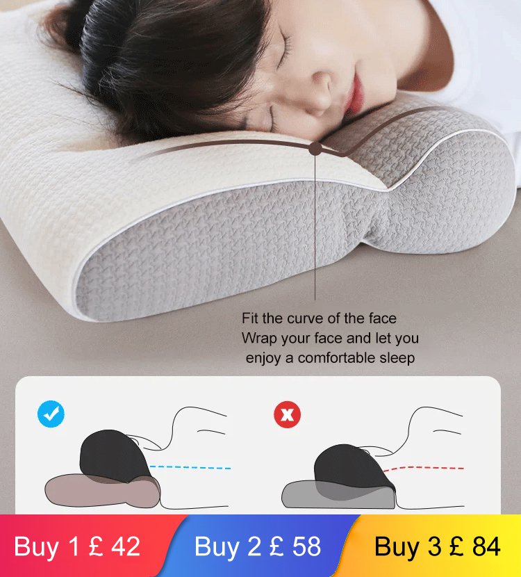 Sleep Enhancing Cervical Support Comfort Goose Down Pillow