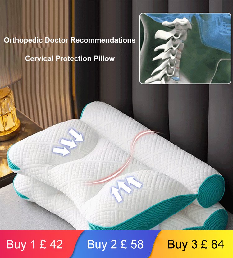 Sleep Enhancing Cervical Support Comfort Goose Down Pillow