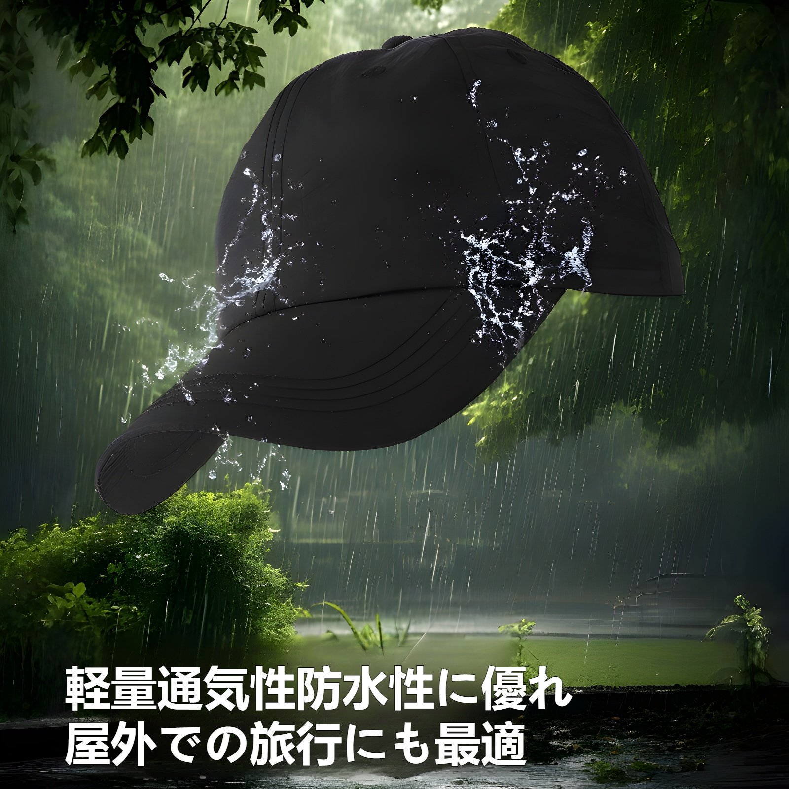 大きな頭囲にも対応するサンハット