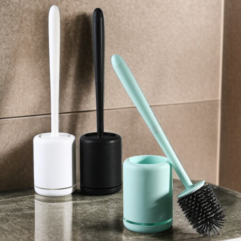 Toilet brush bathroom soft bristle toilet brush no water wall-mounted Nordic silicone cleaning brush