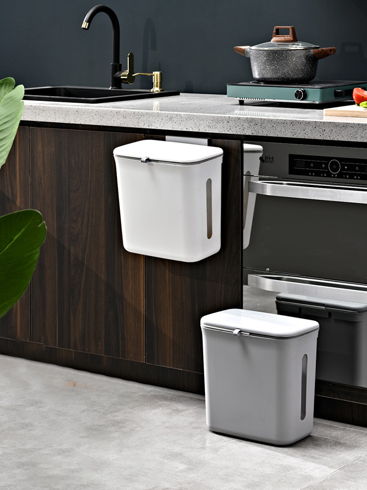 건습 분리 가정용 벽걸이 쓰레기통