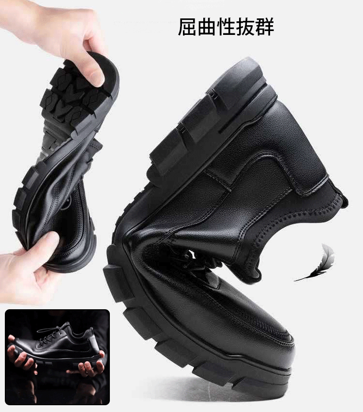 【北極でも寒くない】 メンズ裏起毛本革シューズ