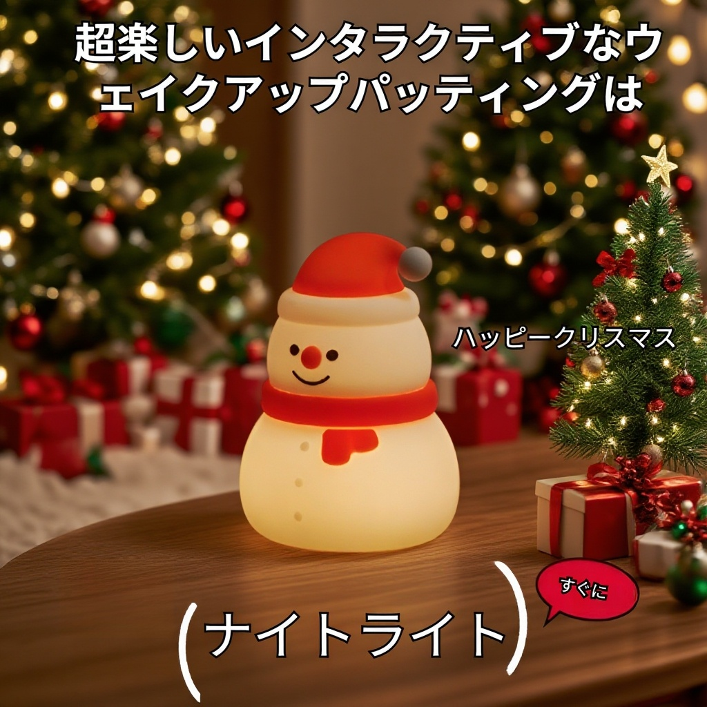 クリスマスサンタクロースライト付きギフト飾り