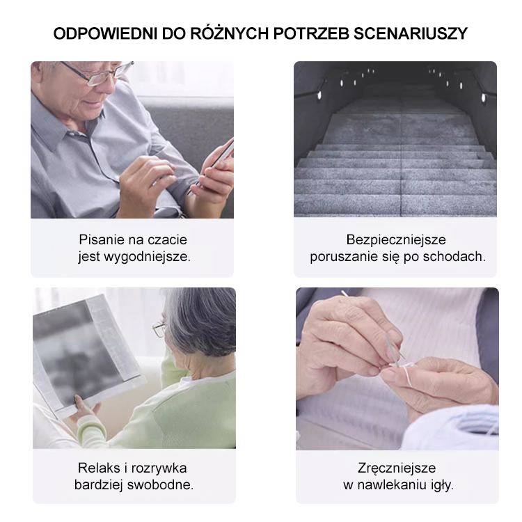 【Amerykańskie innowacje i badania】Inteligentne okulary do czytania z funkcją zmiany ostrości i kolor