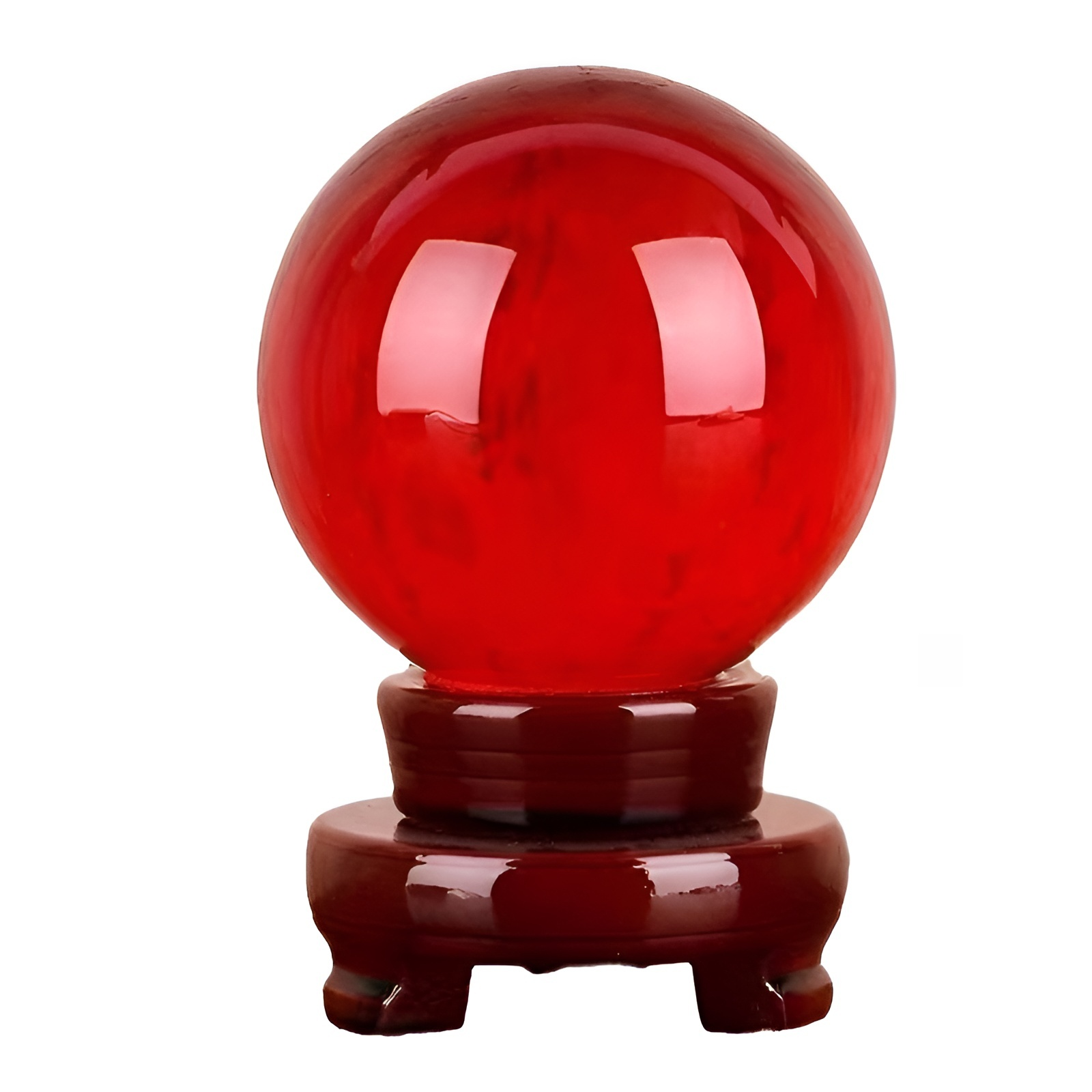 Red crystal ball ornaments
