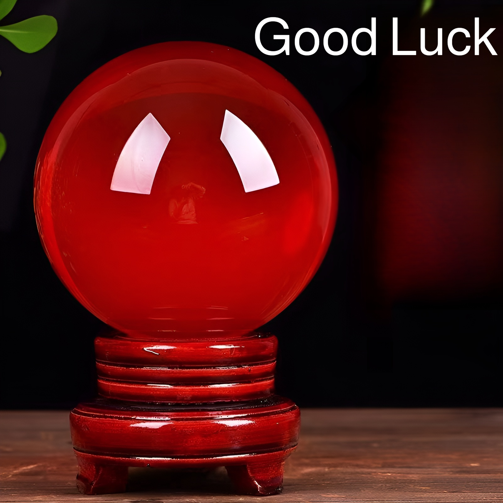 Red crystal ball ornaments