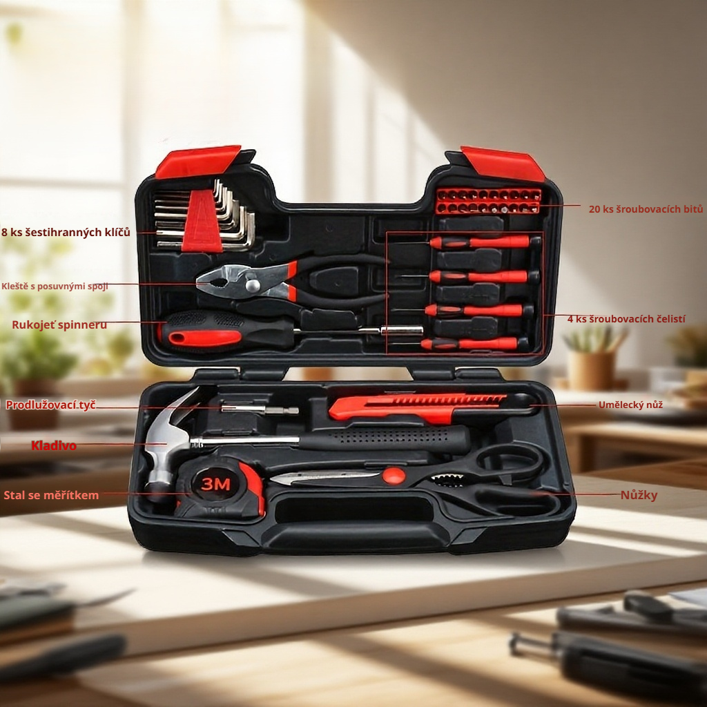 Přenosný kufřík na nářadí s rukojetí