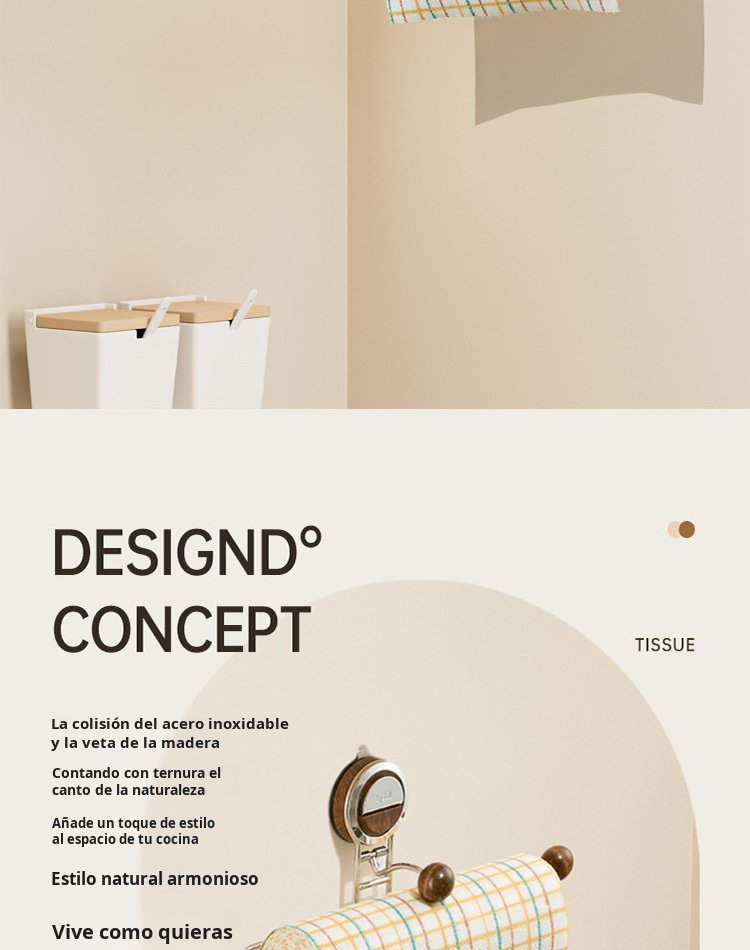 Estante de almacenamiento de papel y toalla de mano fácil de instalar