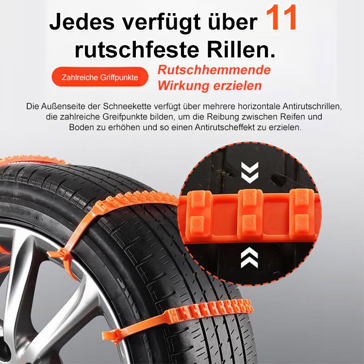 【Wiederverwendbar】Rutschfeste Nylon-Schneeketten