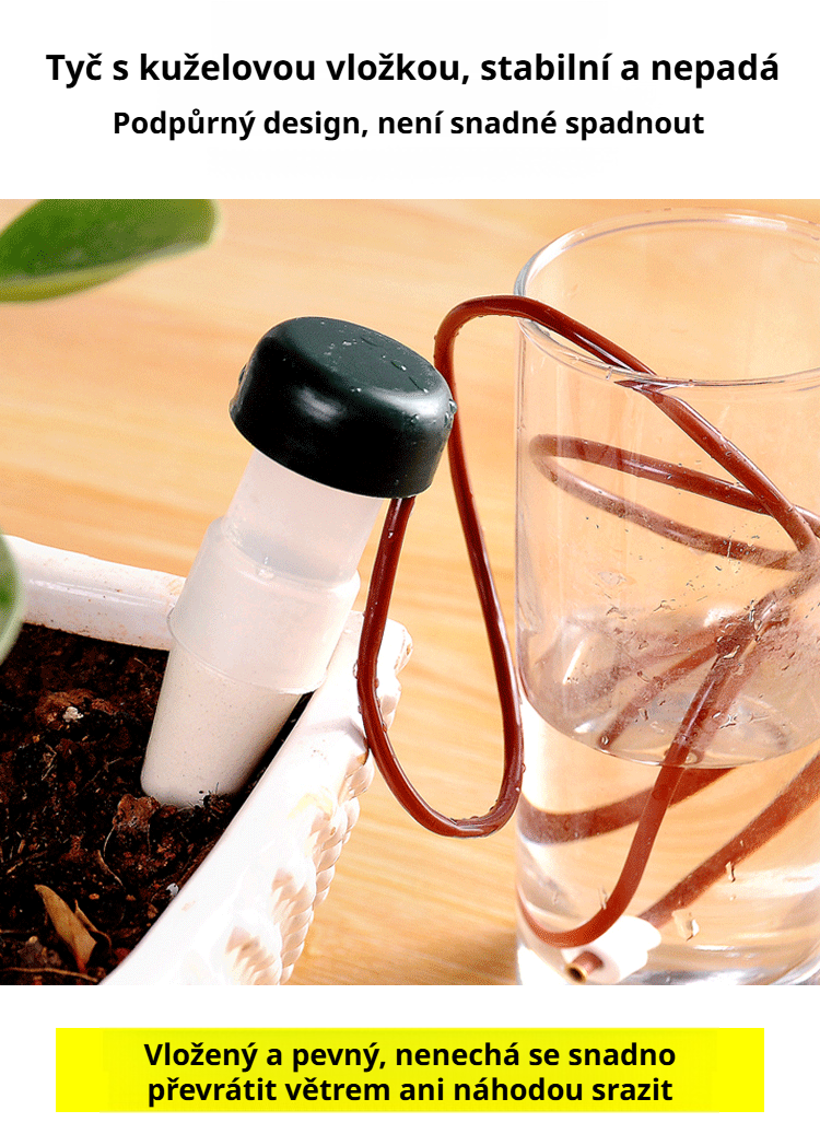 Automatický zavlažovač při práci na zahradě