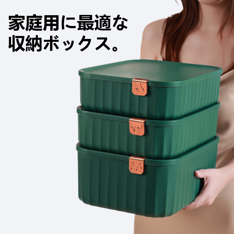 家庭用ビン付き蓋付き大容量下着収納ボックス