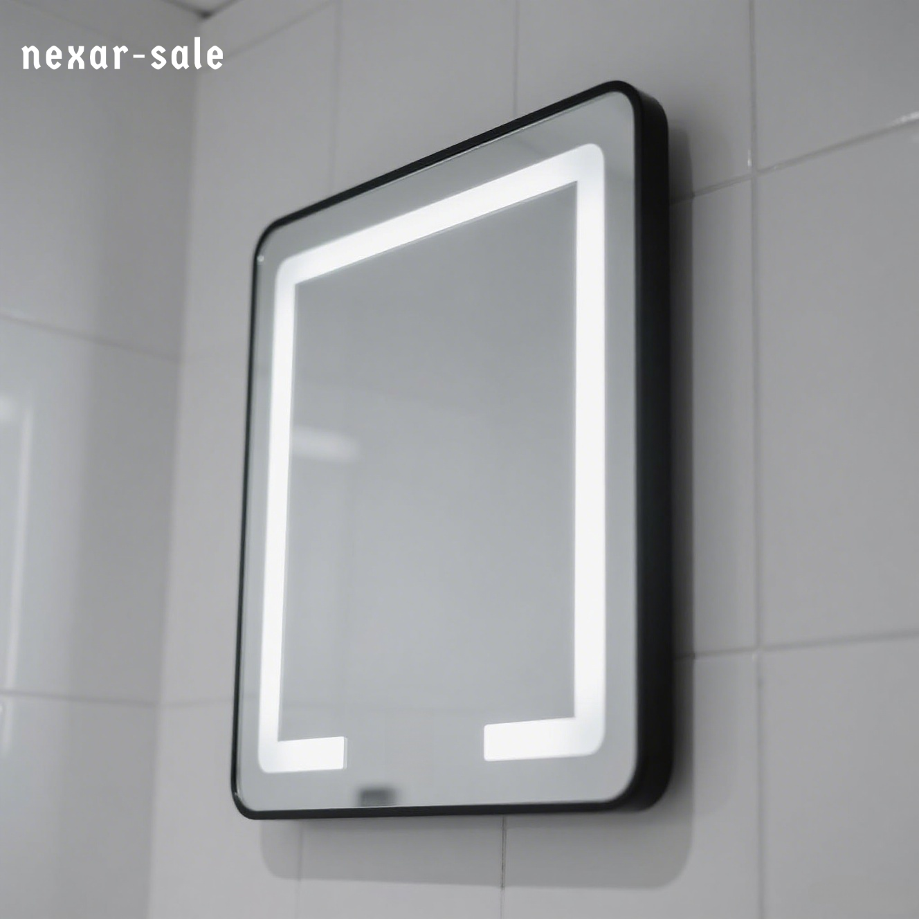 Moderner Badezimmerspiegel mit LED-Beleuchtung