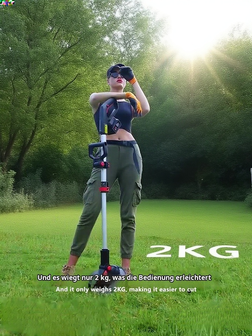 Lithium-Akku-Rasenmäher, klein, 4000 mAh, Akku mit großer Kapazität * 2, Haushalts-Rasenmäher, handg