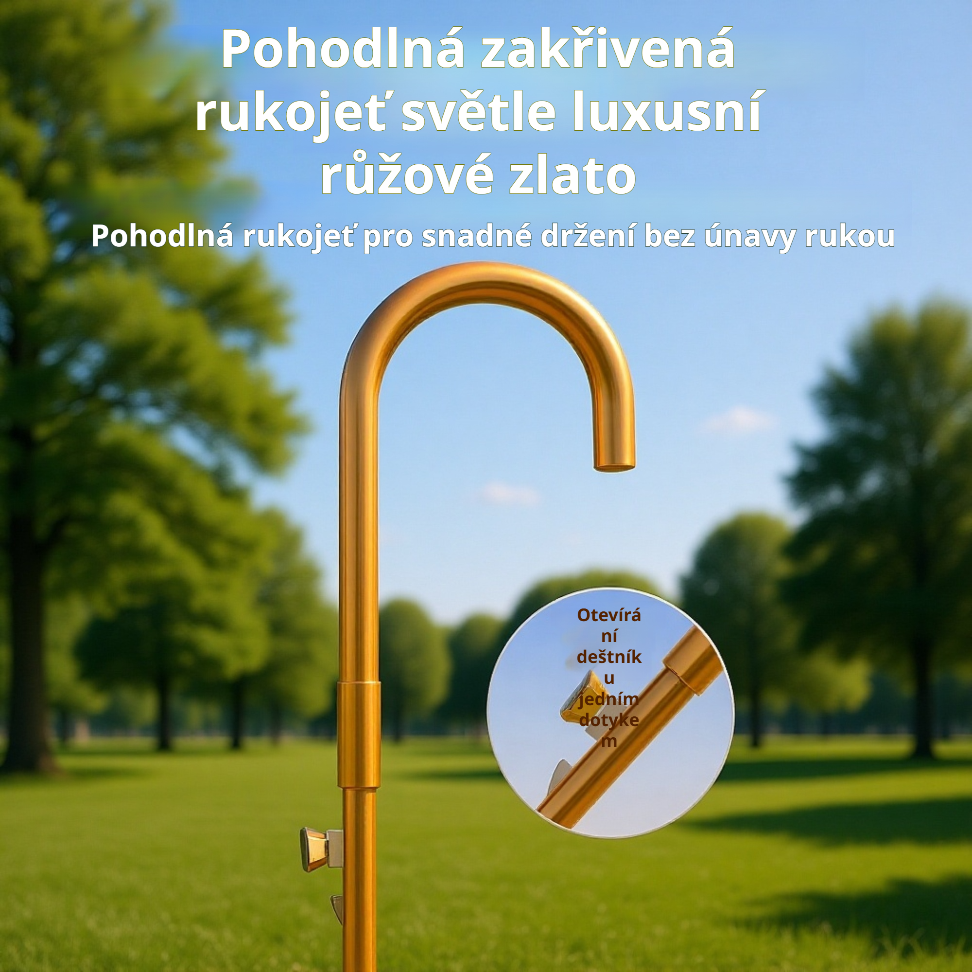 Slunečník s moderním designem na terase