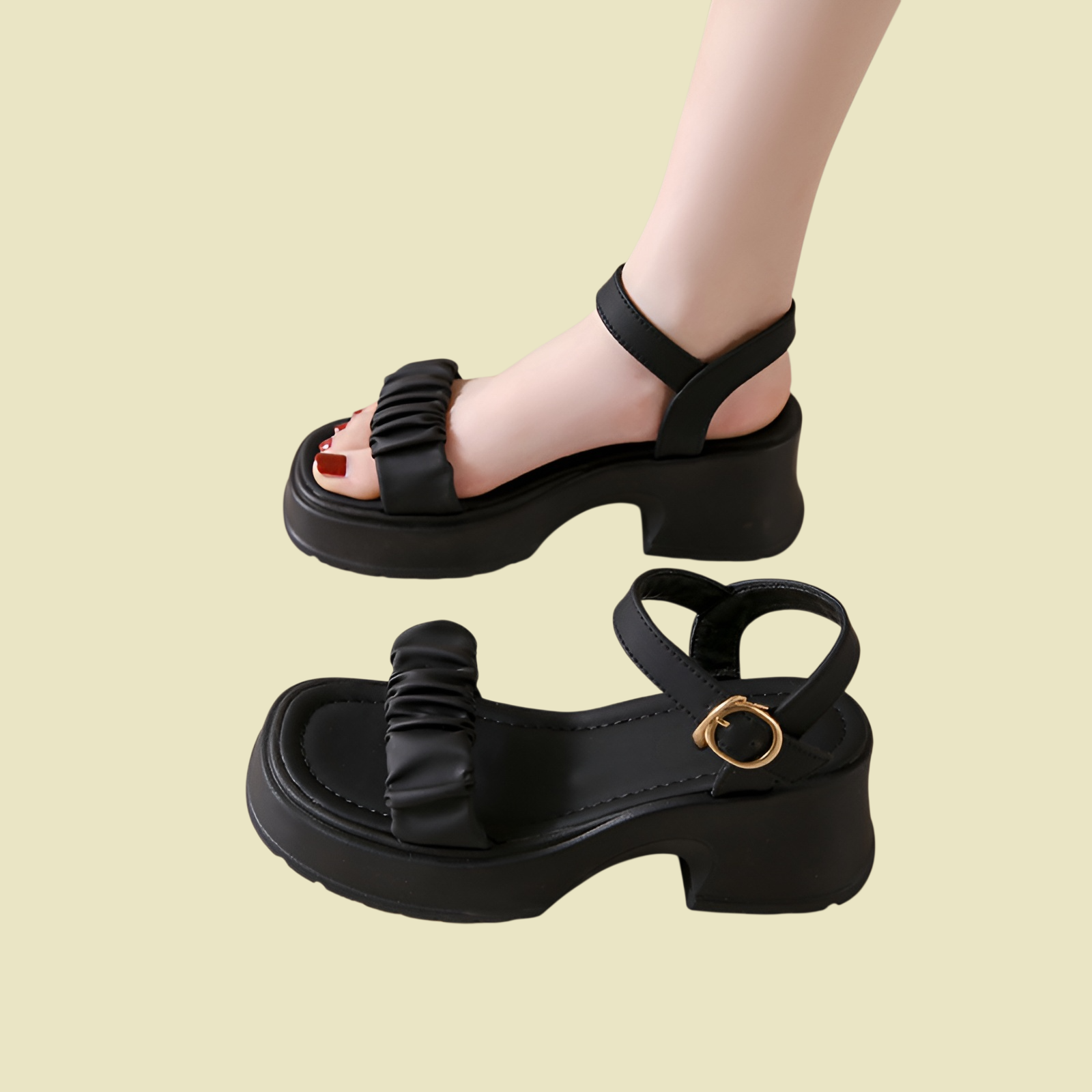 Ladies' soft thick soled non slip sandals