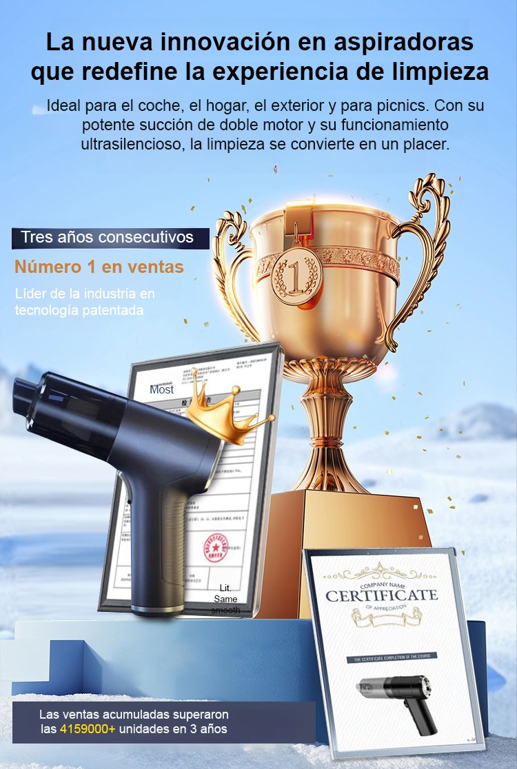 Aspiradora automática 4 en 1 limpiando el suelo