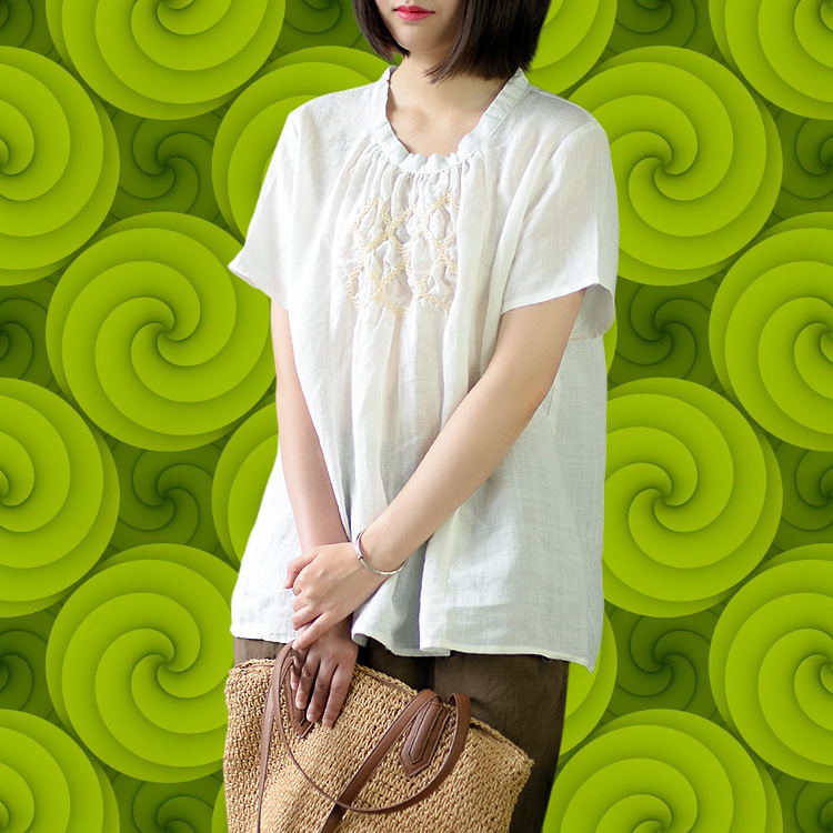 【リネンブラウス】レディース　ブラウス リネン　肌触りがいい