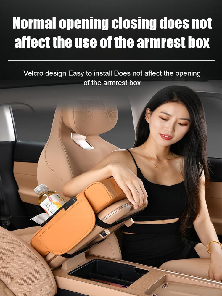 Multifunctional Car Armrest Cushion with Integrated Booster