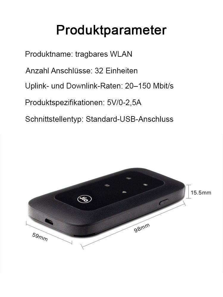 【Superstarkes Signal ohne Verzögerung】Weltweit einsetzbares tragbares WLAN