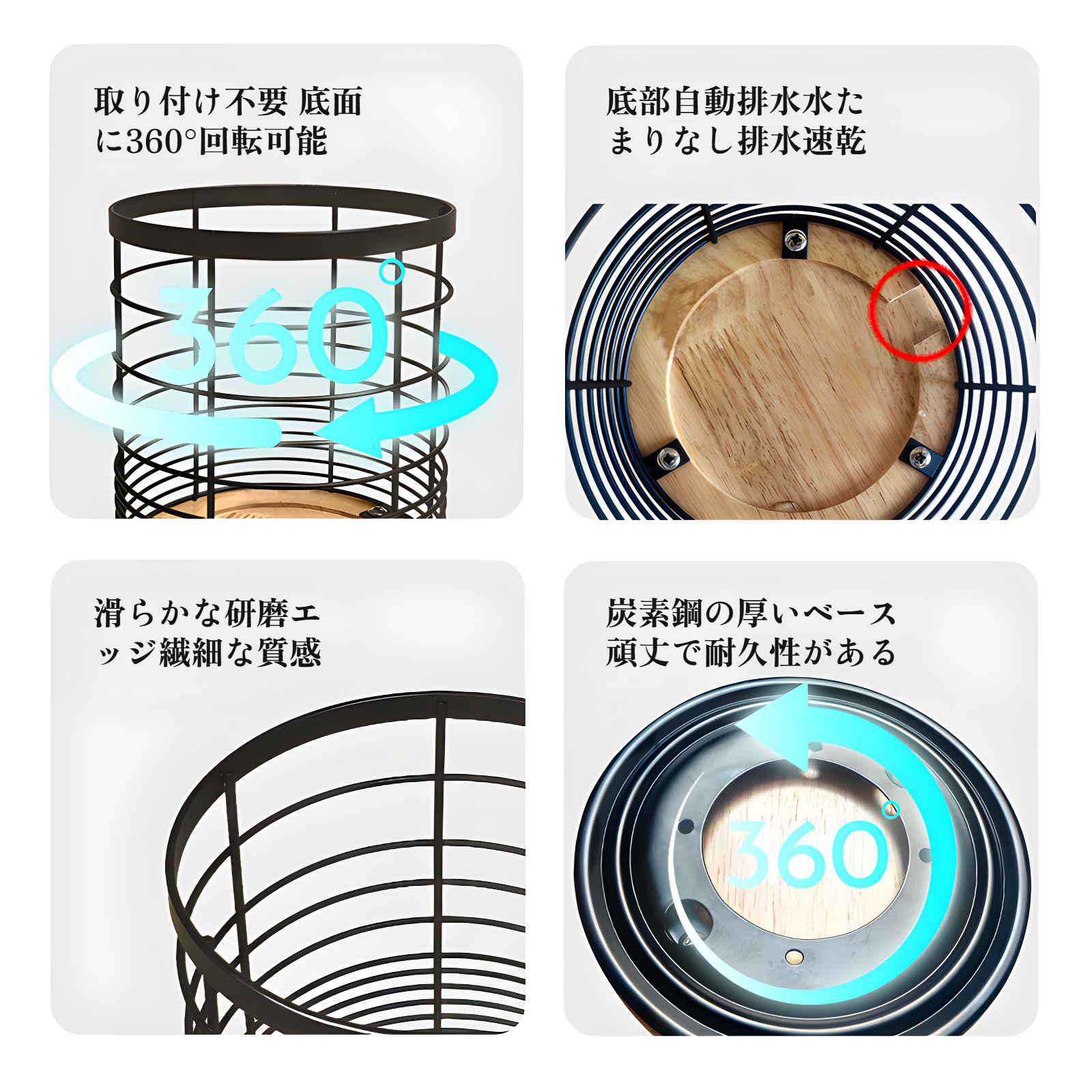 多機能キッチン収納バスケット キッチン用品収納ラック カウンターテーブル 調理器具収納バスケット