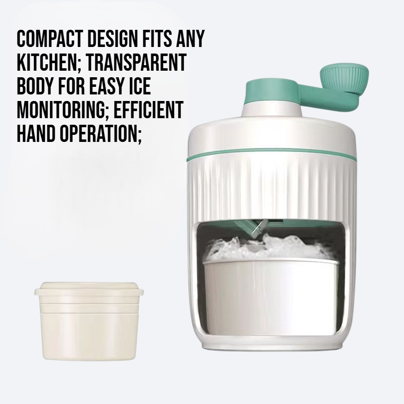 Mini visible hand Shaved ice in kitchen