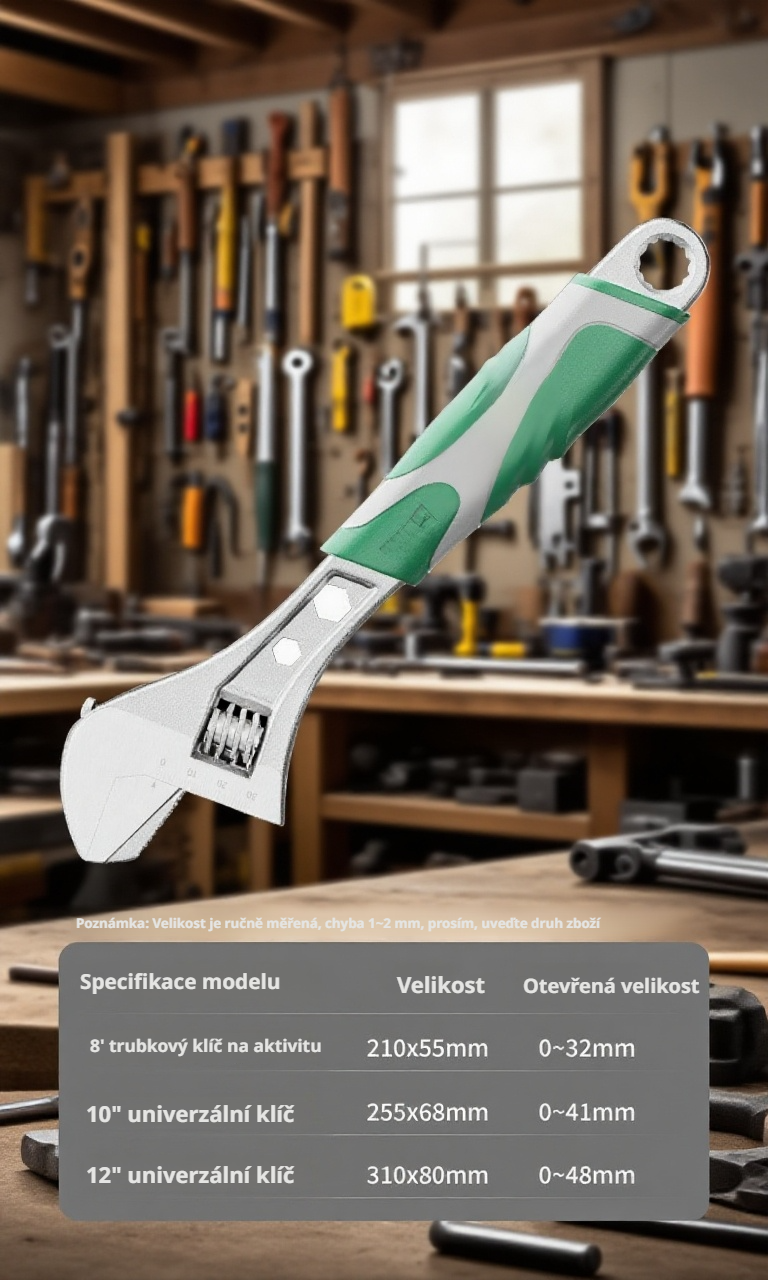 Klíč se širokým otvorem v domácí dílně