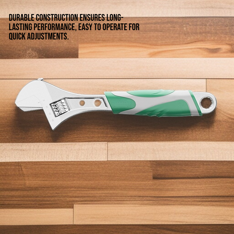 Multi functional large opening adjustable wrench