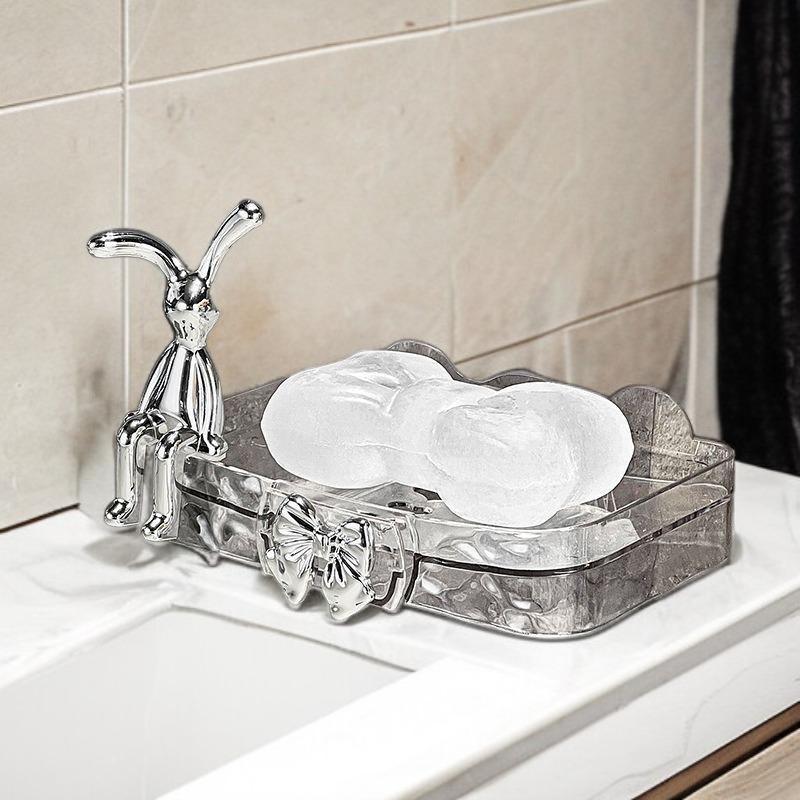 벽걸이식 펀치 면제 비누함 설치 모습