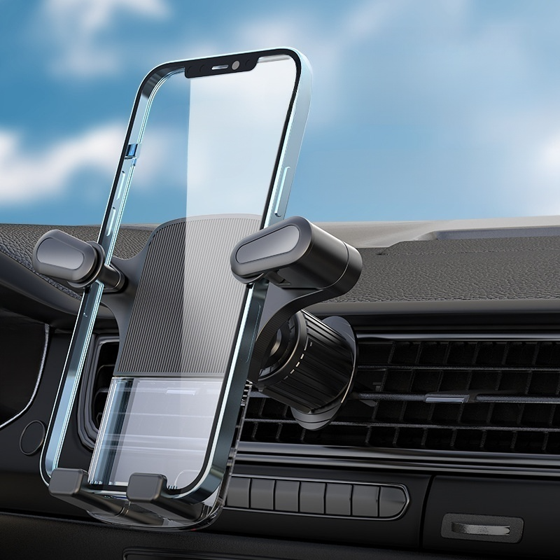 汽車出風口360度重力感應手機支架