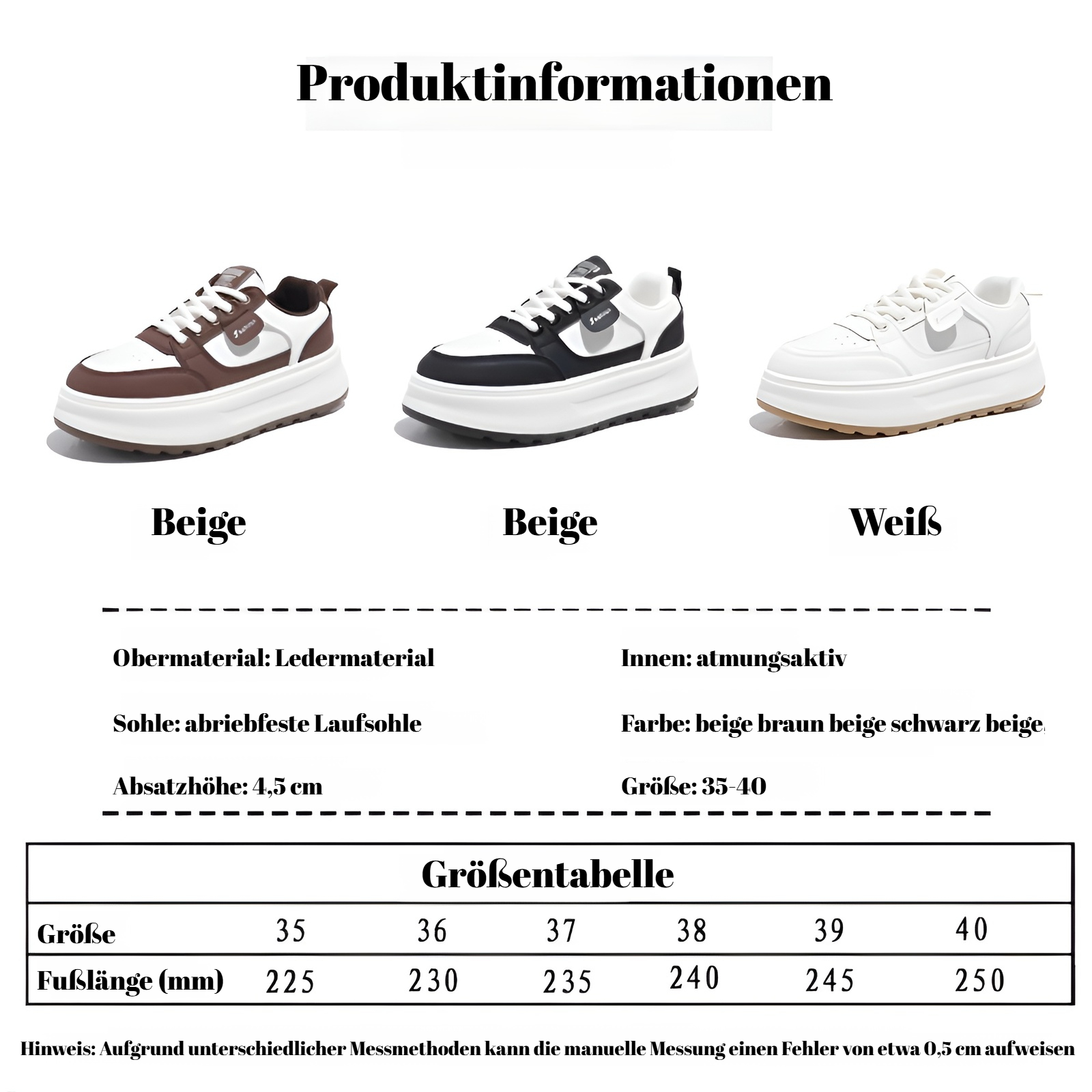 Leichte Damen Sneaker koreanischer Trend 2025