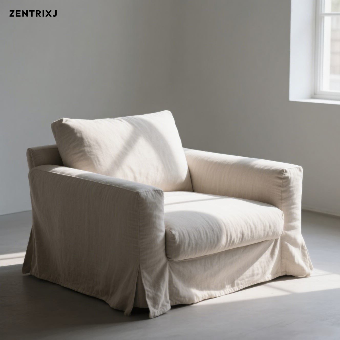 Minimalistyczna nowoczesna sofa z tkaniny