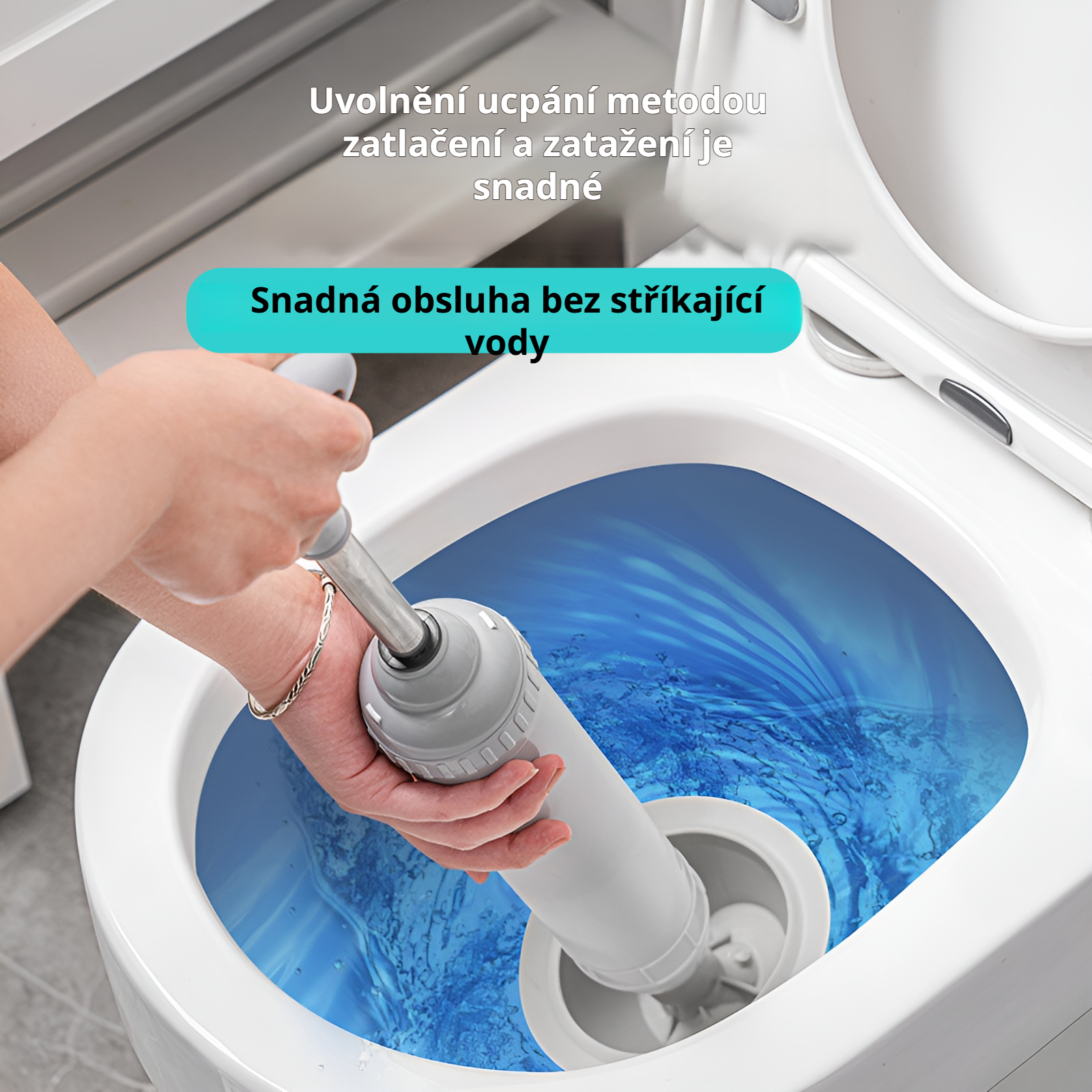 Moderní vakuový zvon na čištění WC